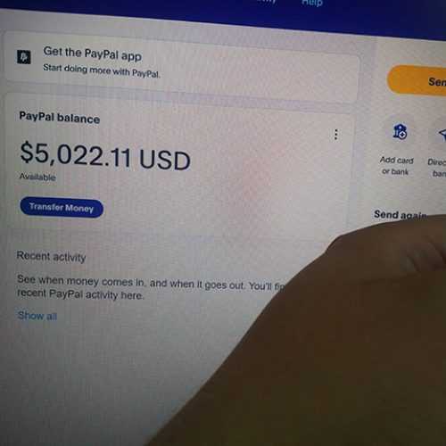 PayPal Transfer with $5400